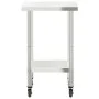 Küchenarbeitstisch mit Edelstahlrädern 55x55x85 cm von , Wiederherstellung - Ref: Foro24-376462, Preis: 186,68 €, Rabatt: %
