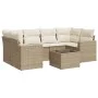Set sofás de jardín 7 piezas y cojines ratán sintético beige de , Conjuntos de jardín - Ref: Foro24-3218708, Precio: 493,81 €...