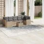 Garden sofa set with beige cushions 8 pcs PE rattan by , Garden sets - Ref: Foro24-3218729, Price: 519,43 €, Discount: %