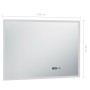 Bathroom mirror with LED, touch sensor and clock 100x60 cm by vidaXL, Mirrors - Ref: Foro24-144739, Price: 134,70 €, Discount: %