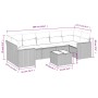 Gartensofa-Set mit beigen Kissen 8 Stück PE-Rattan von , Gartensets - Ref: Foro24-3218729, Preis: 518,74 €, Rabatt: %