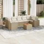 Garden sofa set with beige cushions 8 pcs PE rattan by , Garden sets - Ref: Foro24-3225358, Price: 568,00 €, Discount: %