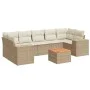 Garden sofa set with beige cushions 8 pcs PE rattan by , Garden sets - Ref: Foro24-3225358, Price: 568,00 €, Discount: %