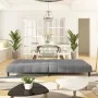 2-Sitzer-Schlafsofa aus hellgrauem Samt von , Sofas - Ref: Foro24-375763, Preis: 244,98 €, Rabatt: %