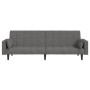 2-seater sofa bed with two pillows in light gray fabric by , Sofas - Ref: Foro24-375833, Price: 286,56 €, Discount: %