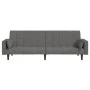 2-seater sofa bed with two pillows in light gray fabric by , Sofas - Ref: Foro24-375833, Price: 281,59 €, Discount: %