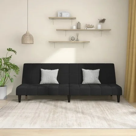 2-Sitzer-Schlafsofa aus schwarzem Samt von , Sofas - Ref: Foro24-375844, Preis: 238,47 €, Rabatt: %