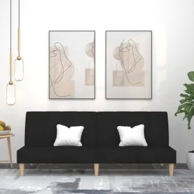 2 seater black fabric sofa bed by , Sofas - Ref: Foro24-375867, Price: 232,15 €, Discount: %