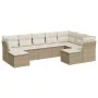 9-piece garden sofa set with beige synthetic rattan cushions by , Garden sets - Ref: Foro24-3218568, Price: 575,04 €, Discoun...