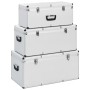 Aufbewahrungsboxen 3 Einheiten aus silbernem Aluminium von vidaXL, Werkzeugkästen - Ref: Foro24-91852, Preis: 213,90 €, Rabat...