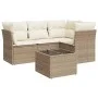 Garden sofa set with cushions 5 pieces beige synthetic rattan by , Garden sets - Ref: Foro24-3217588, Price: 360,86 €, Discou...