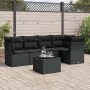 6-piece garden sofa set and black synthetic rattan cushions by , Garden sets - Ref: Foro24-3217605, Price: 388,69 €, Discount: %