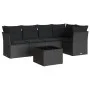6-piece garden sofa set and black synthetic rattan cushions by , Garden sets - Ref: Foro24-3217605, Price: 388,69 €, Discount: %