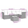 6-piece garden sofa set and black synthetic rattan cushions by , Garden sets - Ref: Foro24-3217605, Price: 381,05 €, Discount: %