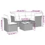 6-teiliges Gartensofa-Set und schwarze synthetische Rattankissen von , Gartensets - Ref: Foro24-3217645, Preis: 387,81 €, Rab...