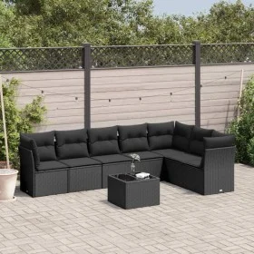 8-piece garden sofa set and black synthetic rattan cushions by , Garden sets - Ref: Foro24-3249584, Price: 502,09 €, Discount: %
