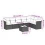 8-piece garden sofa set and black synthetic rattan cushions by , Garden sets - Ref: Foro24-3249584, Price: 502,09 €, Discount: %