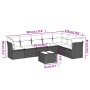 8-piece garden sofa set and black synthetic rattan cushions by , Garden sets - Ref: Foro24-3249584, Price: 518,13 €, Discount: %