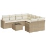 9-piece garden sofa set with beige synthetic rattan cushions by , Garden sets - Ref: Foro24-3218748, Price: 591,87 €, Discoun...