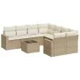 Set de sofás de jardín 9 pzas con cojines ratán sintético beige de , Conjuntos de jardín - Ref: Foro24-3218748, Precio: 614,3...
