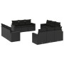 Set de sofás de jardín 12 piezas cojines ratán sintético negro de , Conjuntos de jardín - Ref: Foro24-3218755, Precio: 872,94...