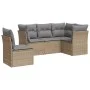 Garden sofa set with cushions 5 pieces beige synthetic rattan by , Garden sets - Ref: Foro24-3217639, Price: 316,69 €, Discou...