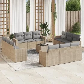 Garden sofa set with cushions 13 pieces beige synthetic rattan by , Garden sets - Ref: Foro24-3218769, Price: 905,35 €, Disco...