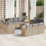 Garden sofa set with cushions 13 pieces beige synthetic rattan by , Garden sets - Ref: Foro24-3218769, Price: 886,53 €, Disco...