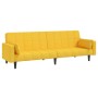 2-seater sofa bed with two yellow fabric pillows by , Sofas - Ref: Foro24-375838, Price: 285,96 €, Discount: %