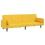 2-seater sofa bed with two yellow fabric pillows by , Sofas - Ref: Foro24-375838, Price: 281,01 €, Discount: %