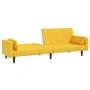 2-seater sofa bed with two yellow fabric pillows by , Sofas - Ref: Foro24-375838, Price: 281,01 €, Discount: %