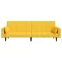 2-seater sofa bed with two yellow fabric pillows by , Sofas - Ref: Foro24-375838, Price: 281,01 €, Discount: %