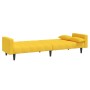2-seater sofa bed with two yellow fabric pillows by , Sofas - Ref: Foro24-375838, Price: 285,96 €, Discount: %