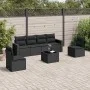 7-piece garden dining set and black synthetic rattan cushions by , Garden sets - Ref: Foro24-3218805, Price: 431,16 €, Discou...