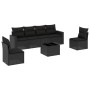 7-piece garden dining set and black synthetic rattan cushions by , Garden sets - Ref: Foro24-3218805, Price: 422,48 €, Discou...