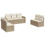 7-piece garden sofa set and beige synthetic rattan cushions by , Garden sets - Ref: Foro24-3218818, Price: 457,99 €, Discount: %