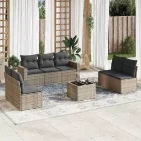 Set de sofás de jardín 8 pzas y cojines ratán sintético gris de , Conjuntos de jardín - Ref: Foro24-3218830, Precio: 449,53 €...