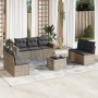 8-piece garden sofa set and gray synthetic rattan cushions by , Garden sets - Ref: Foro24-3218830, Price: 448,49 €, Discount: %