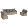 Garden sofa set with beige cushions 8 pcs PE rattan by , Garden sets - Ref: Foro24-3218839, Price: 467,99 €, Discount: %