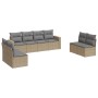 Gartensofa-Set mit beigen Kissen 8 Stück PE-Rattan von , Gartensets - Ref: Foro24-3218839, Preis: 460,61 €, Rabatt: %