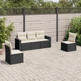 5-teiliges Gartenmöbel-Set und schwarze synthetische Rattankissen von , Gartensets - Ref: Foro24-3218776, Preis: 292,14 €, Ra...