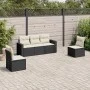Set de muebles de jardín 5 pzas y cojines ratán sintético negro de , Conjuntos de jardín - Ref: Foro24-3218776, Precio: 289,0...