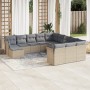 Set de sofás de jardín 12 pzas y cojines ratán sintético marrón de , Conjuntos de jardín - Ref: Foro24-3250468, Precio: 794,7...
