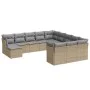 12-piece garden sofa set and brown synthetic rattan cushions by , Garden sets - Ref: Foro24-3250468, Price: 783,00 €, Discoun...