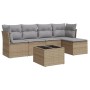 Garden sofa set with cushions 6 pieces beige synthetic rattan by , Garden sets - Ref: Foro24-3217569, Price: 329,04 €, Discou...