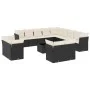 Set sofás de jardín 14 pzas con cojines ratán sintético negro de , Conjuntos de jardín - Ref: Foro24-3218556, Precio: 895,67 ...