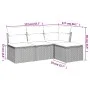 Garden sofa set with cushions 4 pieces beige synthetic rattan by , Garden sets - Ref: Foro24-3217499, Price: 228,16 €, Discou...