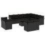 Garden sofa and cushion set 13 pieces black synthetic rattan by , Garden sets - Ref: Foro24-3218535, Price: 886,62 €, Discoun...