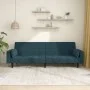 2-seater sofa bed with two blue velvet pillows by , Sofas - Ref: Foro24-375846, Price: 262,93 €, Discount: %