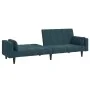 2-seater sofa bed with two blue velvet pillows by , Sofas - Ref: Foro24-375846, Price: 262,93 €, Discount: %